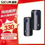 SJCAM速影 C100运动相机 拇指相机4k防抖360穿戴摩托车自行车头盔行车记录仪vlog头戴摄像头 C100+32G黑色4K 标准版