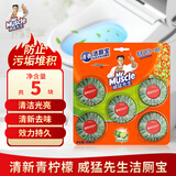 威猛先生洁厕宝 蓝泡泡洁厕块 厕所马桶清洁祛垢除异味 清新柠檬 5块