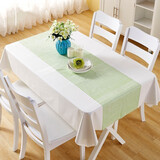 古莎（GUSHA） 一次性桌布防水防油免洗印花非塑料长方形圆桌子餐布台布 10张1.2*1.8绿条纹
