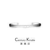 century kindle小ck系列情侣手镯一对 玫瑰金经典素圈男女手镯 开口可调节情侣款 【白金色】经典手镯 小号手围【13-15.5cm】