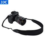 JJC 单反相机肩带 挂脖背带 适用于佳能R7 R10 R RP R5 R6 A7M3 A7M4 XT30尼康Z6II Z30索尼配件 黑色