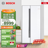 博世（BOSCH）冰箱双开门630L 变频 对开门 2cm安心放置 智能精控恒温 铂金净风 一级能效V127C 以旧换新 白色