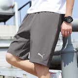 彪马（PUMA）短裤男 夏季新款宽松男士休闲裤跑步健身晨练夜跑快干透气运动裤 705752-13/灰色/无口袋 XS 165/66A/推荐体重90-100斤