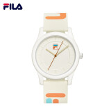 斐乐（FILA） 手表硅胶时尚石英表运动腕表男女情侣表潮流学生手表520礼物6117 奶油白FLM38-6117-005