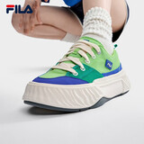 斐乐（FILA）官方川行鞋FOSSO女鞋复古帆布鞋新款休闲鞋 栀子花/蓝绸色-JS 36.5