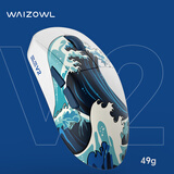 WAIZOWL唯卓 OGM PRO V2游戏鼠标 3950鼠标 无线蓝牙三模电竞鼠标 轻量化人体工学鼠 支持8K回报率 csgo OGM Pro V2浮世绘+8k接收器-光微动