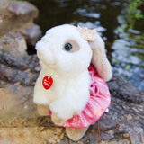 TRUDI公主裙白月光兔子毛绒玩具小白兔公仔玩偶娃娃生日情人节礼物27cm