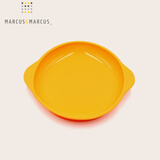 MARCUS&MARCUS马库狮婴儿硅胶吸盘 餐盘碗 儿童吃饭训练碟 防摔 宝宝辅食碟 黄色-长颈鹿