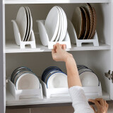 家の物语（KATEI STORY）日本进口厨房碗碟收纳架塑料餐盘整理储物柜置物架餐具水槽沥水架 盘子收纳架 窄款 1个装
