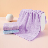 竹之锦毛巾竹纤维儿童毛巾洗脸小毛巾吸水不掉毛擦手巾 紫色27×50cm 55g