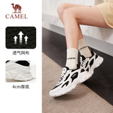 骆驼（CAMEL）女鞋新款复古运动鞋网面透气厚底增高休闲百搭软底减震老爹鞋子