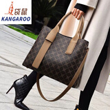 袋鼠（KANGAROO）【人气旗舰】2026七夕女士包包女情人节外出洋气女包情人节礼物 大包花纹咖啡色
