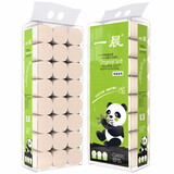 一晨卫生纸本色卷纸4层加厚竹浆纤维母婴家用纸巾 24卷