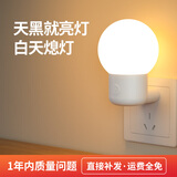 爱耐特小夜灯智能光控感应灯卧室床头婴儿睡觉灯插电夜光灯夜间感应灯 智能光控-1w柔光