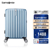 新秀丽（Samsonite）行李箱20英寸拉杆箱时尚密码登机箱竖条纹旅行箱包蓝色GU9*11001