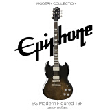 epiphone电吉他SG Modern Figured TBF 透明虎纹黑现代款可切单易普锋