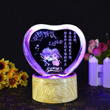 贝冠七夕情人节生日表白礼物女生水晶音乐盒送女友老婆男朋友创意惊喜 爱情誓言+18曲灯座