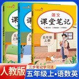 [课本原文批注] 套装3册 课堂笔记五年级语文+数学+英语上册人教版 黄冈随堂笔记 教材笔记 小学教材同步讲解教材全解教材解读实验班提优训练必刷题拔尖特训课时作业本必刷题天天练 课堂笔记