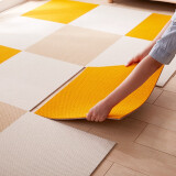 日毯进口地毯免胶防滑方块拼接环保卧室客厅大面积全铺茶几毯床边简约 HT110橙色(50*50cm)一片