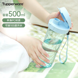 特百惠（Tupperware） 茶韵男女学生办公运动大容量带滤隔茶杯夏季塑料水杯子毕业礼物 冰水蓝500ml1个