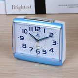 POWER 霸王学生儿童闹钟女孩男孩 创意可爱床头钟夜灯贪睡小闹表铃声大 3281G蓝色