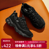 SKECHERS斯凯奇男鞋经典情侣熊猫鞋男子休闲运动鞋厚底缓震老爹鞋 52675/BBK 全黑色 45