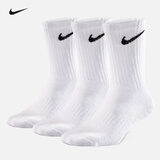 耐克（NIKE）nike袜子男女篮球袜运动袜吸汗透气健身训练跑步袜百搭保暖休闲袜  百搭高筒【三双装】白色 M 【适合38-42码】
