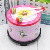 贝木惠（beimuhui）幼儿宝宝早教音乐玩具奥尔夫乐器敲击打鼓儿童智力玩具1-2-3-4岁 粉色小兔子敲击鼓(含2个锤)