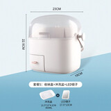 OK镜片角膜塑形镜塑性镜收纳盒镜盒硬性护理箱盒子RGP整理便携 目绮 收纳盒-白色+冲洗盆+LED镜子