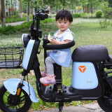 奥塞奇E05电动自行车儿童前置座椅踏板摩托电动车小孩安全座椅宝宝黑