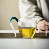 领艺优选高端玻璃公道杯功夫茶具配件可电陶炉/蜡烛加热茶海分茶器 流年玻璃公道杯