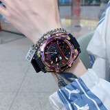 ABORNI王一博同款氚气男士成人手表机械风格学生电子防水运动手表 紫极神光【金刚狼】