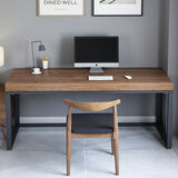 铁元帅实木电脑桌70cm宽台式现代卧室简约书桌家用书房办公原木写字长桌 【标准版高级水性漆】160*70*75*5cm