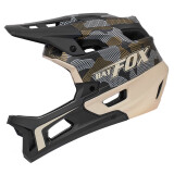 蝠狸（BATFOX）美国FOX头盔山地车全盔BMX越野全盔速降绿道林道全盔自行车安全帽 LA109-卡其色 M(55-58CM)