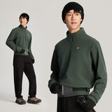 探拓（TECTOP）户外抓绒衣男立领打底衫女加厚保暖卫衣冲锋衣内胆保暖衣服 男款森林绿 L