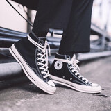 匡威（Converse）帆布鞋男鞋女鞋2025春季新款1970s经典情侣运动鞋高帮休闲鞋板鞋 162050C/经典黑 39.5