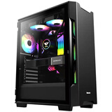 航嘉（Huntkey）GX580H水冷版 颜值爆品 黑色电脑机箱（磁吸玻璃侧板/顶置240水冷/兼容马甲内存）