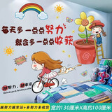 欧仕图（OUSHITU）励志墙贴自粘 励志标语墙壁装饰贴画贴纸教室班级文化墙装饰墙纸 越努力越幸运+收获
