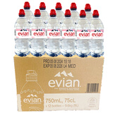 依云矿泉水750ml运动版盖瓶装水evian法国进口天然饮用水泡茶水依云水 750ml*12瓶运动盖-效期26年8月