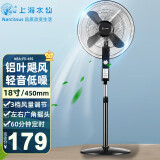 水仙（Narcissus） 电风扇上海水仙家用落地扇立式循环风扇商用落地风扇节能学生风扇摇头工业风扇大风力 18寸 机械版/铝风叶