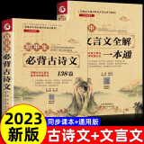 【全2册】初中文言文全解一本通+必备古诗文 译注赏析阅读训练全解全练初一二三七八九年级课外阅读书籍