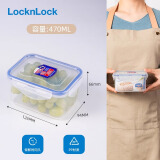 乐扣乐扣（LOCK&LOCK）家居馆保鲜盒冰箱收纳盒塑料密封分隔饭盒可微波炉加热便当盒保鲜 长方形单件装470ml