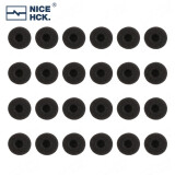 NICEHCK 平头塞专用保护海绵套垫原道耳机无迹原道酱加厚高弹力中空全包实心空心耳帽MX375通用 海绵套-黑色实心（单孔）24个