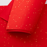 彩色A4宣纸大红双面宣纸A3多色宣纸红色黑色黄色青花蓝手工刻纸学生手工diy剪纸专用纸洒金红传统工艺 洒金红宣纸A4（30张）