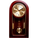 冬柏打点报时机械座钟欧式复古台钟客厅中式铜机芯摆钟表大气机械机芯 纯铜机芯座挂机械钟 12英寸