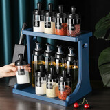 欣美雅收纳盒调料瓶盐罐调味罐油瓶调料器皿组合套装厨房用具大全调料盒 ※【13件全套 置物架收纳组合】