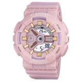 LASIKA儿童手表女孩可爱学生初中防水多功能夜光运动男孩运动表透明个性 F2浅粉红（6-16岁防水夜光闹钟）