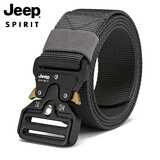 JEEP SPIRIT吉普磁力扣机能腰带男士皮带休闲户外帆布编织尼龙帆布军训腰带