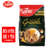 三特（sante）欧洲波兰进口 混合果干干吃燕麦片 全谷类脆麦片 350G 即食早餐 蜂蜜多坚果燕麦片300克