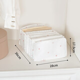 EACHY裤子衣服收纳神器毛衣牛仔裤收纳盒家用宿舍衣柜抽屉衣物分隔整理 love白 T恤收纳盒-9格